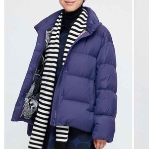 UNIQLO x Marimekko The Ultra Light Down Puffer Jacket in Navy w/ Bag SZ: Medium*